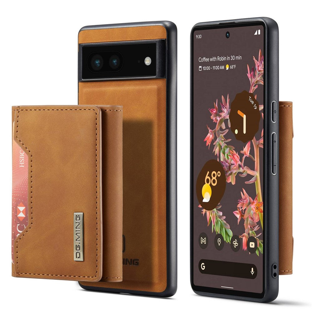 DG.MING M2 Series for Google Pixel 7 5G Magnetic Absorption Drop-proof Phone Case with Detachable Wallet/Kickstand
