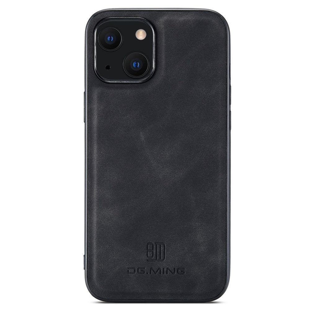 DG.MING M2 Series for iPhone 14 6.1 inch Shockproof Anti-fall Magnetic Absorption Kickstand Design Phone Case with Detachable Wallet