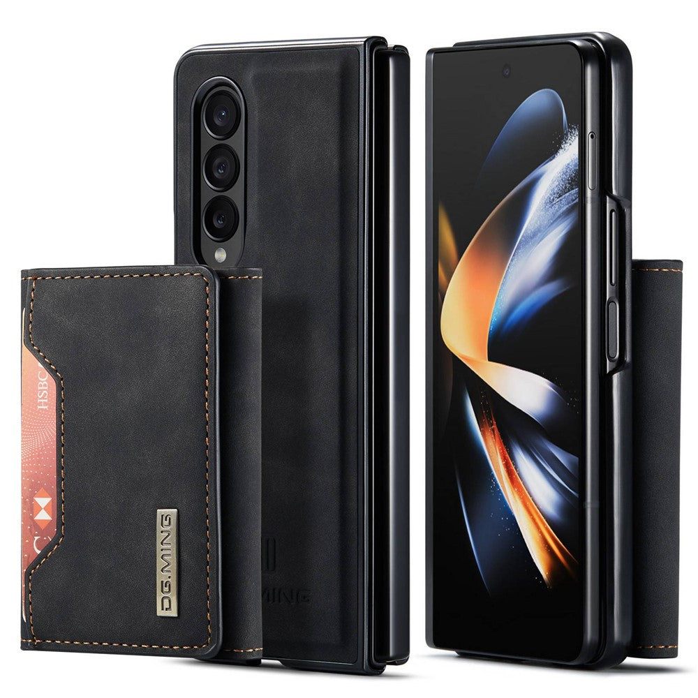 DG.MING M2 Series Phone Case for Samsung Galaxy Z Fold3 5G Shockproof Case Magnetic Absorption Detachable Wallet Phone Case Kickstand Protective Cover