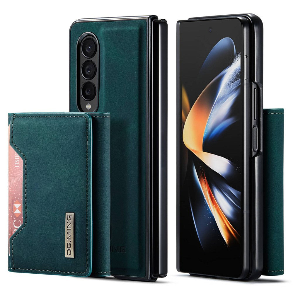 DG.MING M2 Series Phone Case for Samsung Galaxy Z Fold3 5G Shockproof Case Magnetic Absorption Detachable Wallet Phone Case Kickstand Protective Cover