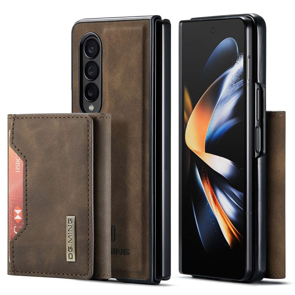 DG.MING M2 Series Phone Case for Samsung Galaxy Z Fold3 5G Shockproof Case Magnetic Absorption Detachable Wallet Phone Case Kickstand Protective Cover