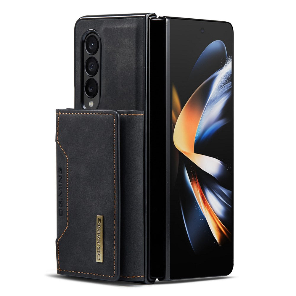 DG.MING M2 Series for Samsung Galaxy Z Fold4 5G Phone Case Magnetic Absorption Detachable Wallet Phone Case Kickstand Protective Cover