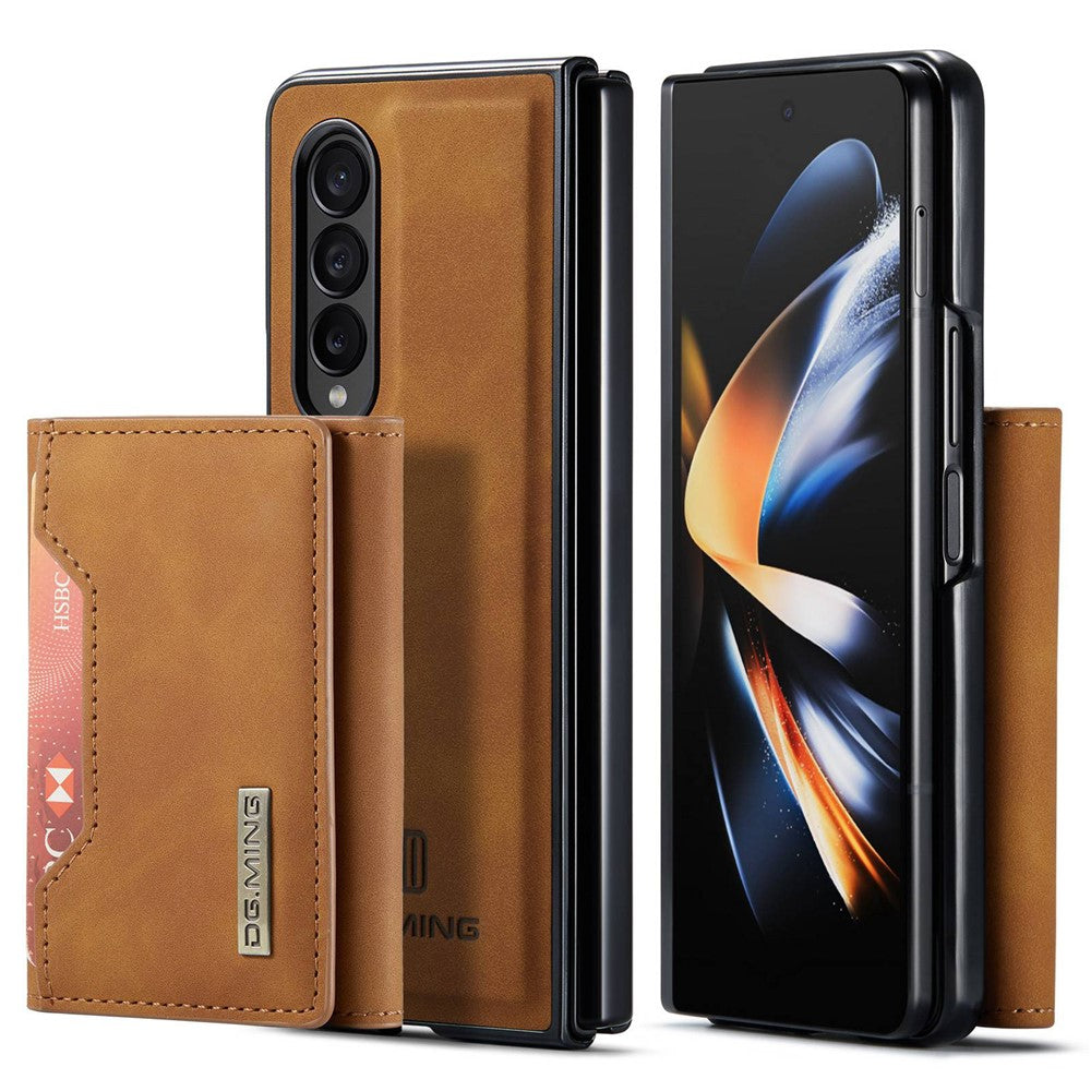 DG.MING M2 Series for Samsung Galaxy Z Fold4 5G Phone Case Magnetic Absorption Detachable Wallet Phone Case Kickstand Protective Cover