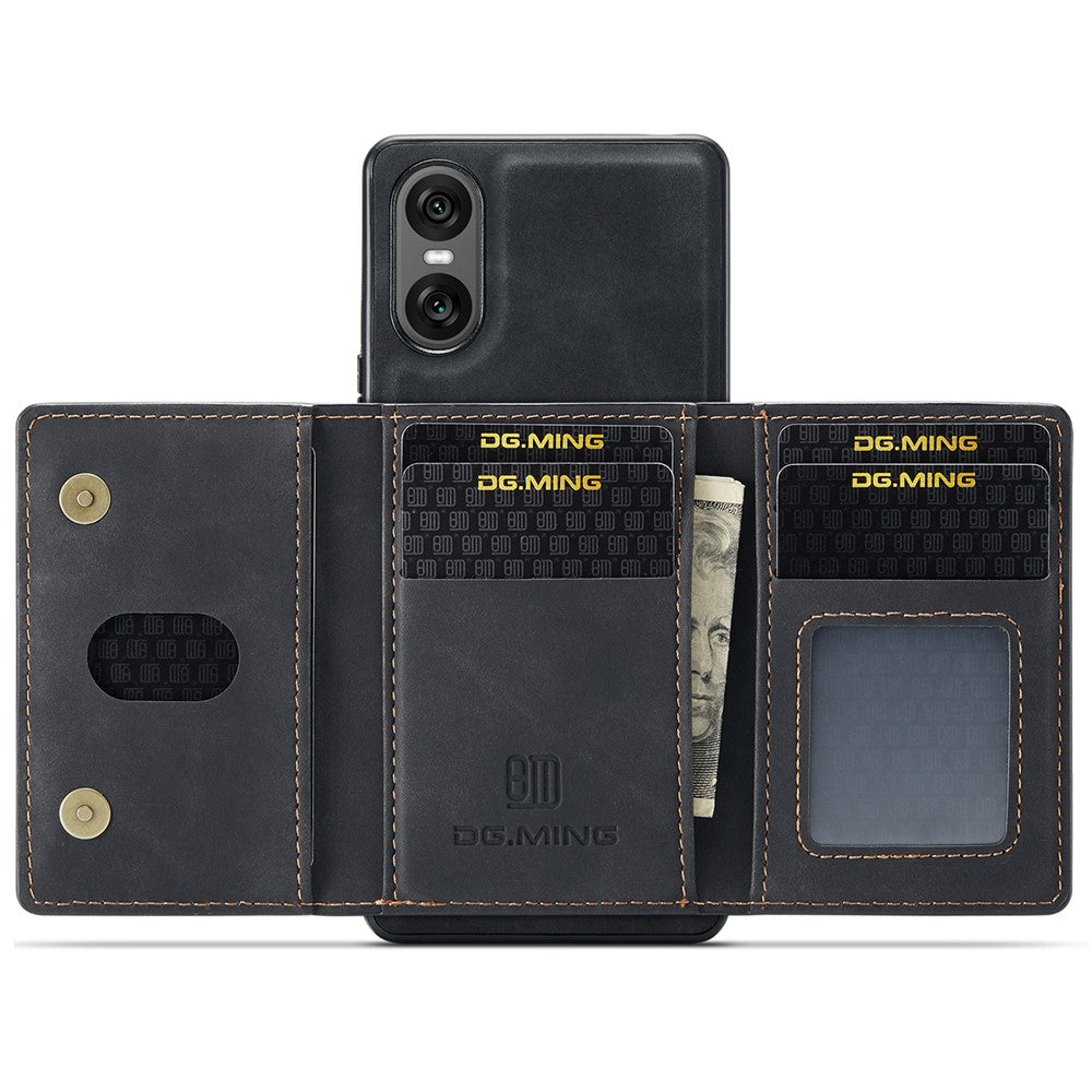 DG.MING M2 Series for Sony Xperia 10 VI Case Detachable Wallet PU+PC+TPU Phone Cover