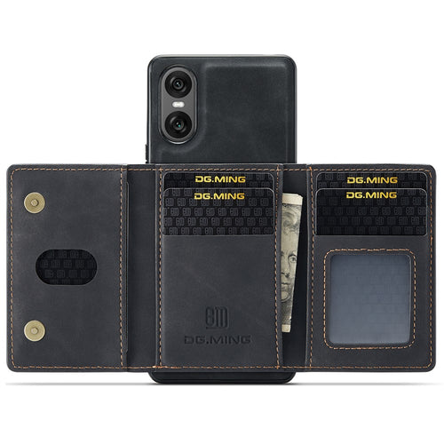 DG.MING M2 Series for Sony Xperia 10 VI Case Detachable Wallet PU+PC+TPU Phone Cover
