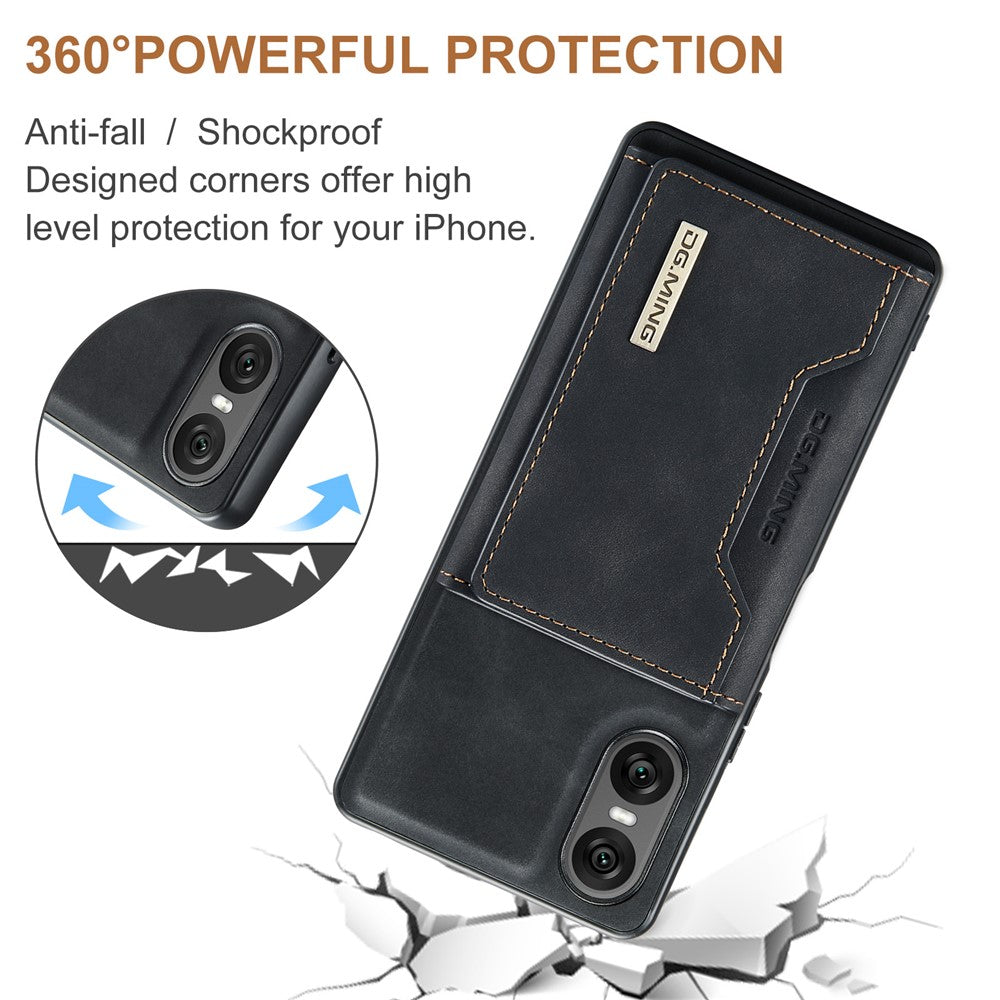 DG.MING M2 Series for Sony Xperia 10 VI Case Detachable Wallet PU+PC+TPU Phone Cover