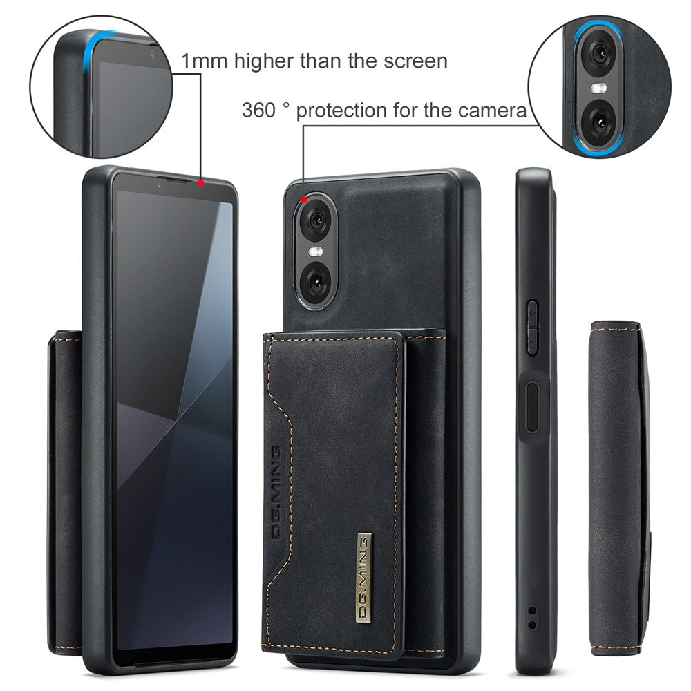 DG.MING M2 Series for Sony Xperia 10 VI Case Detachable Wallet PU+PC+TPU Phone Cover