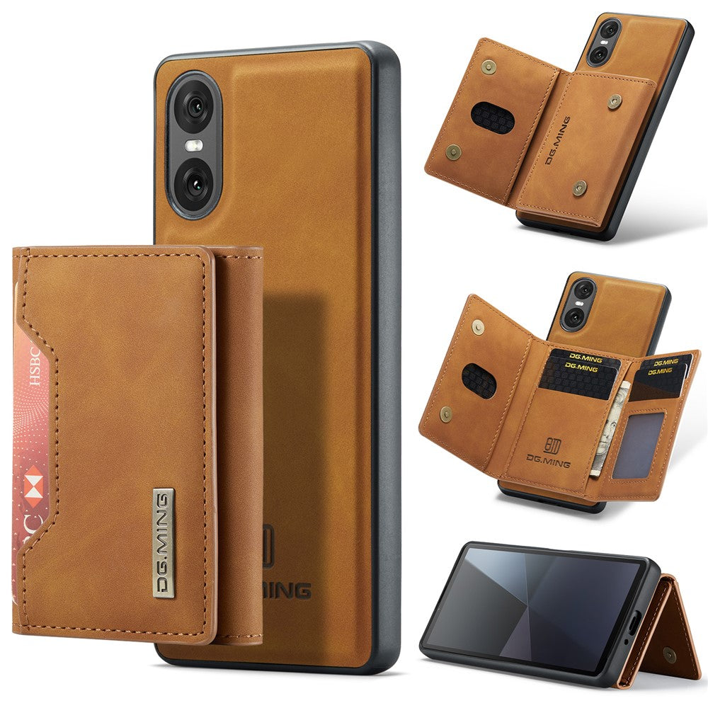 DG.MING M2 Series for Sony Xperia 10 VI Case Detachable Wallet PU+PC+TPU Phone Cover