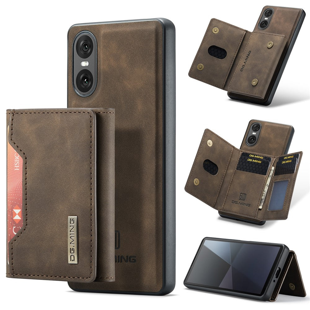 DG.MING M2 Series for Sony Xperia 10 VI Case Detachable Wallet PU+PC+TPU Phone Cover