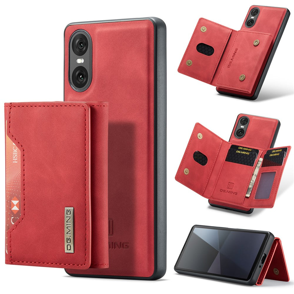 DG.MING M2 Series for Sony Xperia 10 VI Case Detachable Wallet PU+PC+TPU Phone Cover