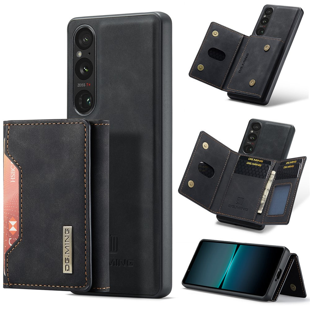 DG.MING M2 Series for Sony Xperia 1 VI Case PU+PC+TPU Phone Cover Detachable Wallet
