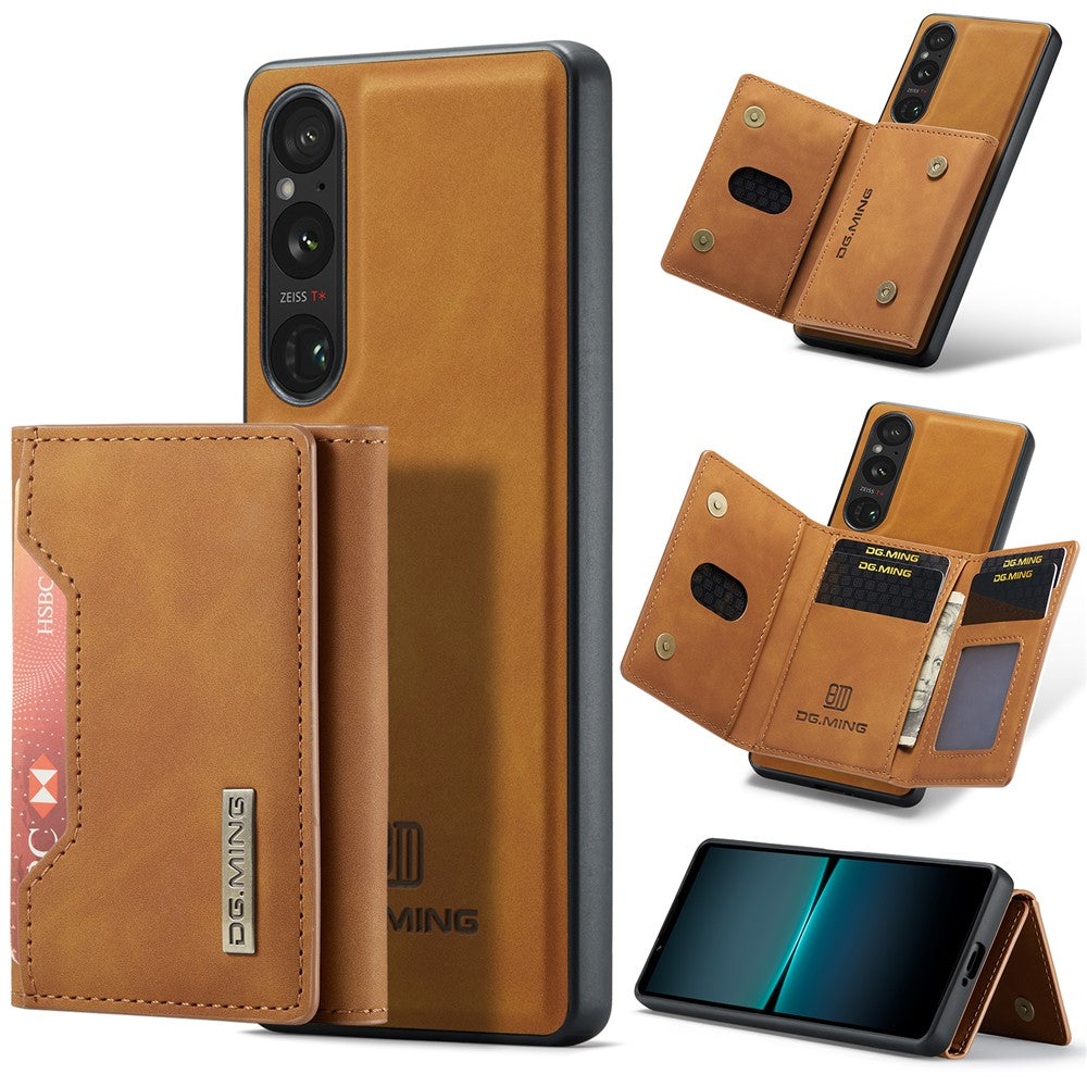 DG.MING M2 Series for Sony Xperia 1 VI Case PU+PC+TPU Phone Cover Detachable Wallet