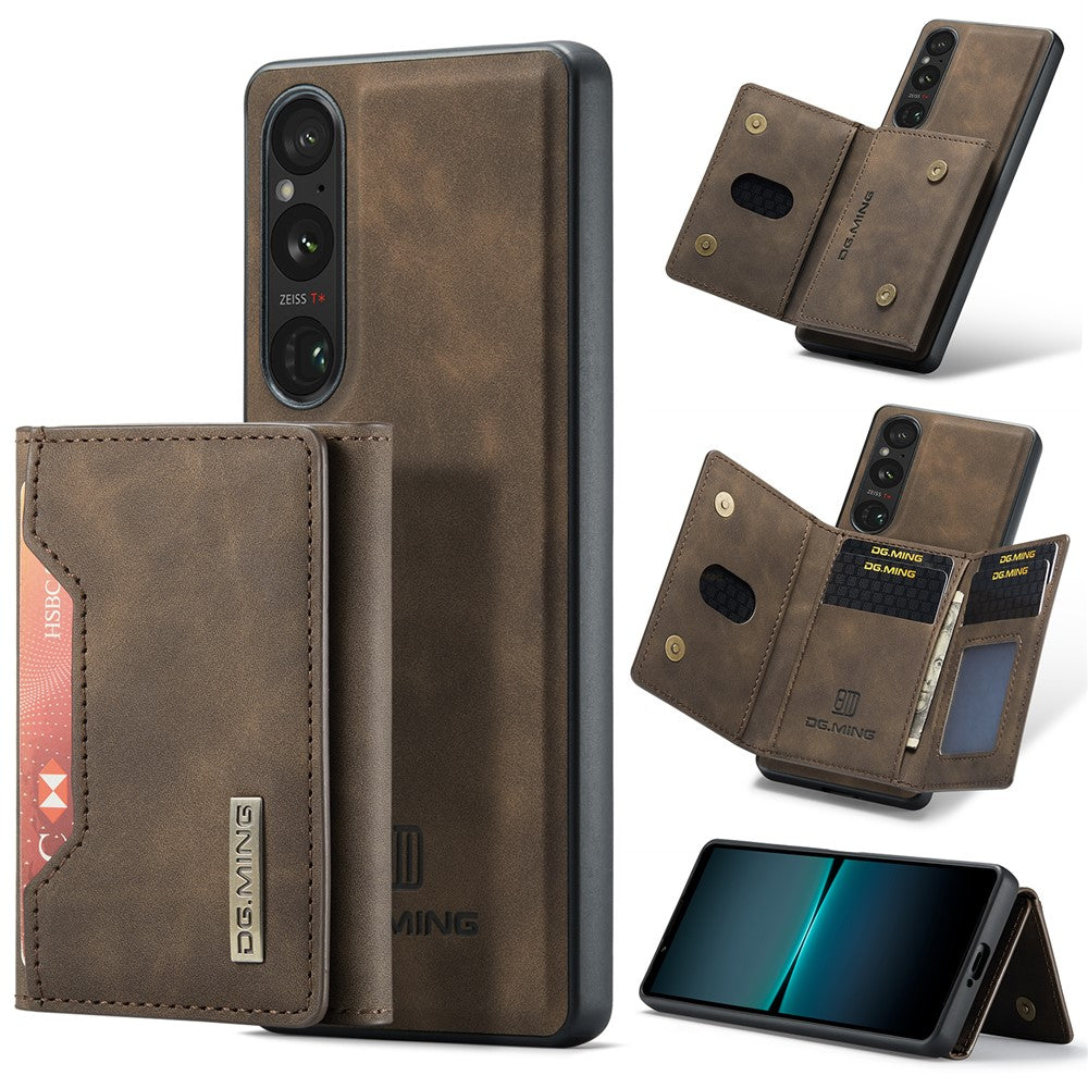 DG.MING M2 Series for Sony Xperia 1 VI Case PU+PC+TPU Phone Cover Detachable Wallet