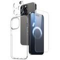 NORTHJO for iPhone 16 Pro TPU Phone Case with Front Screen Film and Lens Film 3 in 1 Set