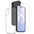 NORTHJO for iPhone 16 Plus Case TPU Phone Cover with Tempered Glass Screen Protector and Rear Lens Film