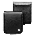 QIALINO For Samsung Galaxy Z Flip7 FE 5G / Z Flip6 5G Case TPU+Genuine Cow Leather Folio Flip Phone Cover