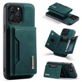 DG.MING M2 Series for iPhone 16 Pro Max Case PU+PC+TPU Phone Cover Detachable Wallet