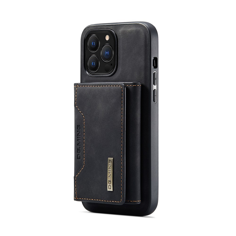 DG.MING M2 Series for iPhone 16 Pro Max Case PU+PC+TPU Phone Cover Detachable Wallet