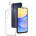 NORTHJO For Samsung Galaxy A15 4G  /  5G TPU Phone Case Set with Front Screen Protector and Lens Film