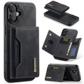 DG.MING M2 Series for iPhone 16 Plus Case PU+PC+TPU Phone Cover Detachable Wallet