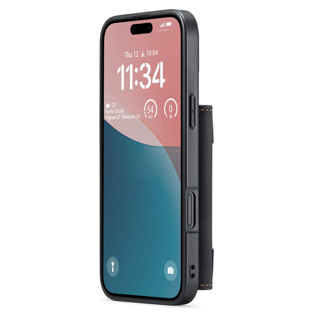 DG.MING M2 Series for iPhone 16 Plus Case PU+PC+TPU Phone Cover Detachable Wallet