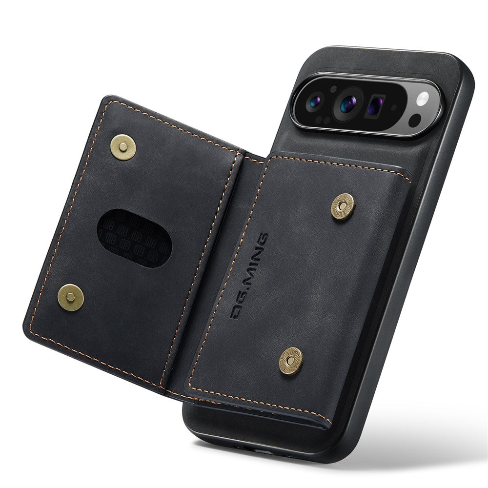 DG.MING M2 Series for Google Pixel 9 Pro XL Case PU+PC+TPU Phone Cover Detachable Wallet