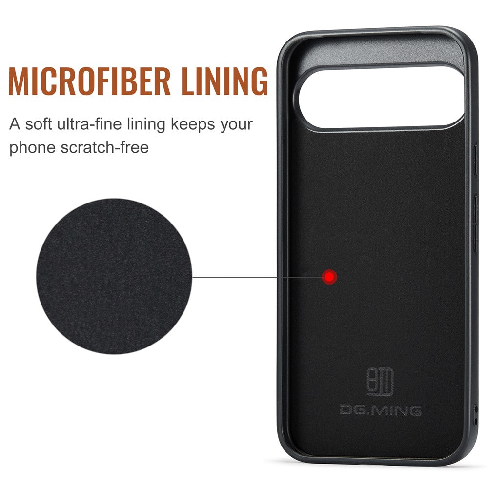 DG.MING M2 Series for Google Pixel 9 Pro / Pixel 9 Case PU+PC+TPU Phone Cover Detachable Wallet