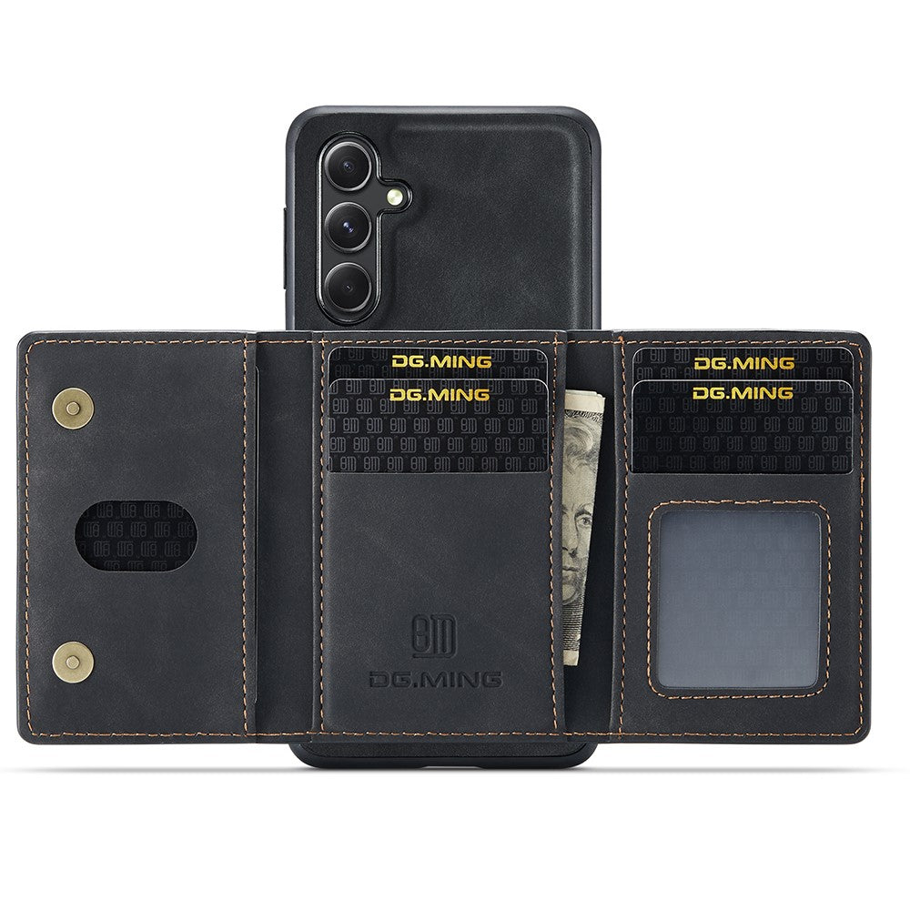 DG.MING M2 Series for Samsung Galaxy S25 Case PU+PC+TPU Phone Cover Detachable Wallet