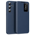 For Samsung Galaxy S24 Leather Phone Case with View Window Card Slot