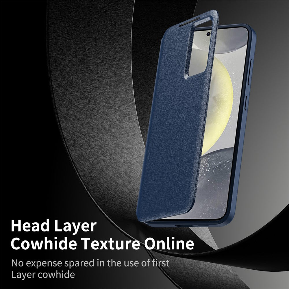 For Samsung Galaxy S24 Leather Phone Case with View Window Card Slot