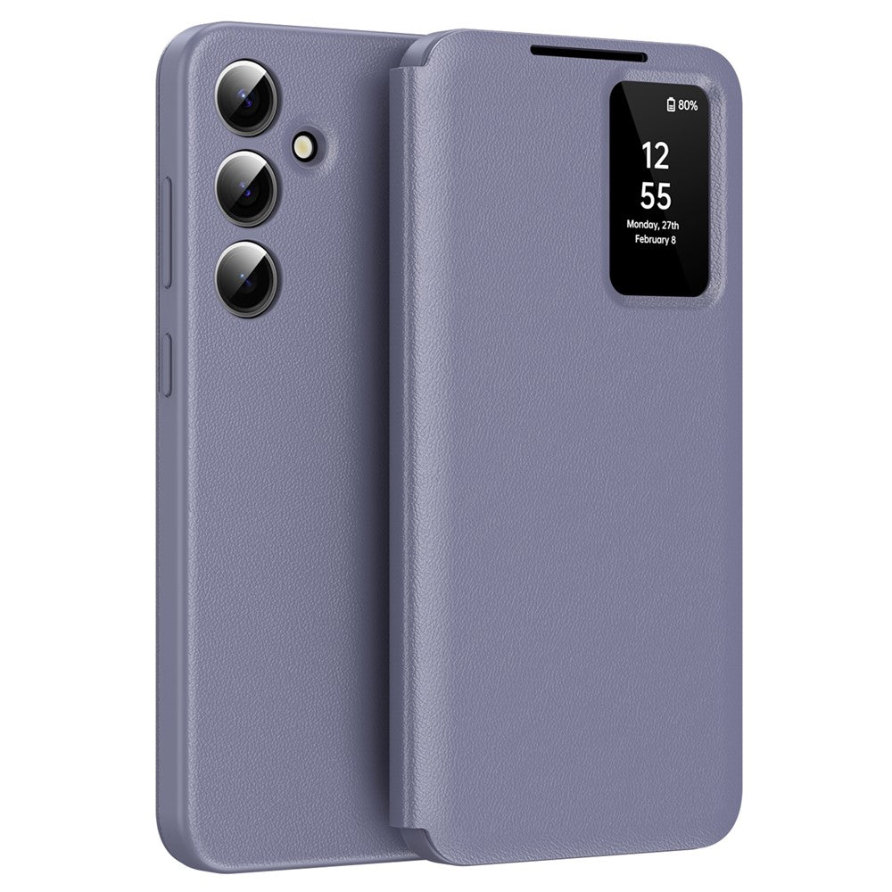For Samsung Galaxy S24 Leather Phone Case with View Window Card Slot