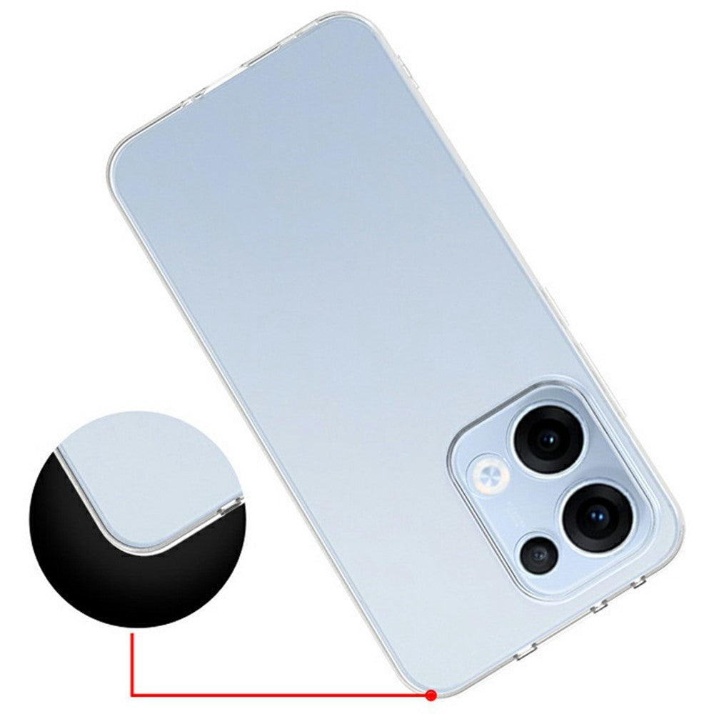 For Oppo Reno13 5G (Global) Clear Phone Case Ultra-Thin Flexible TPU Back Cover