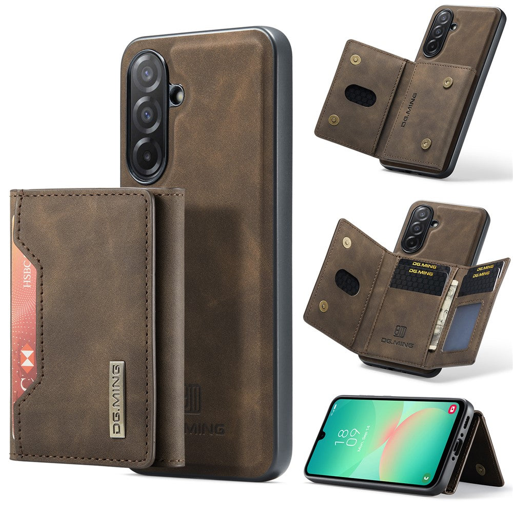 DG.MING M2 Series for Samsung Galaxy A26 5G Case PU + PC + TPU Phone Cover Detachable Wallet