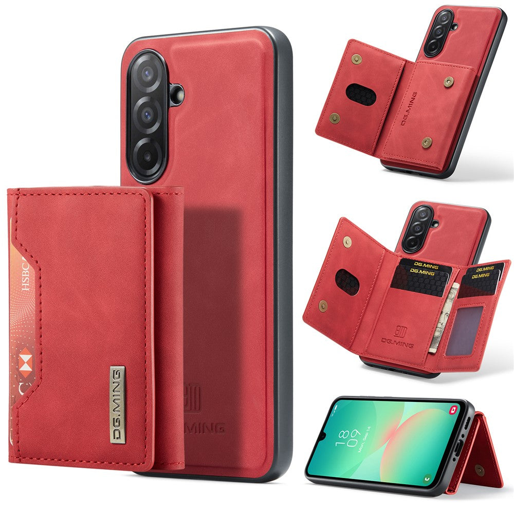 DG.MING M2 Series for Samsung Galaxy A26 5G Case PU + PC + TPU Phone Cover Detachable Wallet
