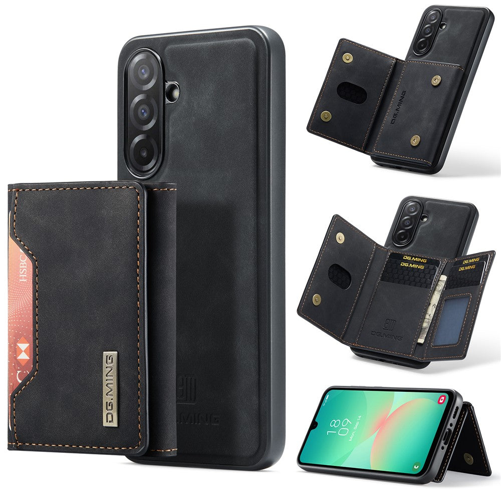 DG.MING M2 Series for Samsung Galaxy A26 5G Case PU + PC + TPU Phone Cover Detachable Wallet