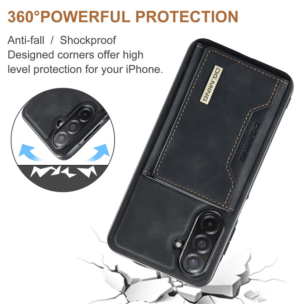 DG.MING M2 Series for Samsung Galaxy A26 5G Case PU + PC + TPU Phone Cover Detachable Wallet