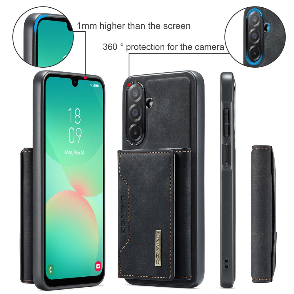 DG.MING M2 Series for Samsung Galaxy A26 5G Case PU + PC + TPU Phone Cover Detachable Wallet