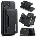 DG.MING M2 Series for iPhone 17e / 16e Case PU + PC + TPU Phone Cover Detachable Wallet