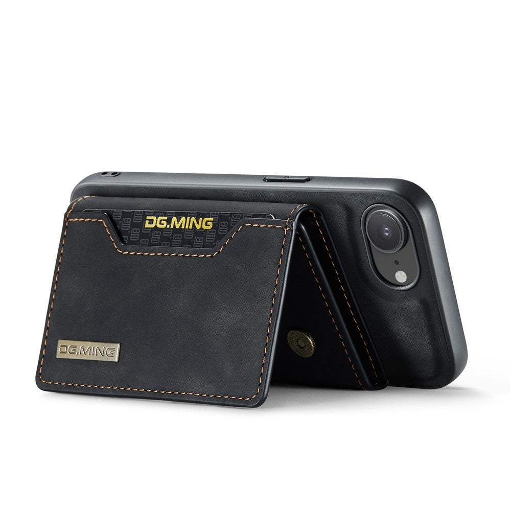 DG.MING M2 Series for iPhone 17e / 16e Case PU + PC + TPU Phone Cover Detachable Wallet