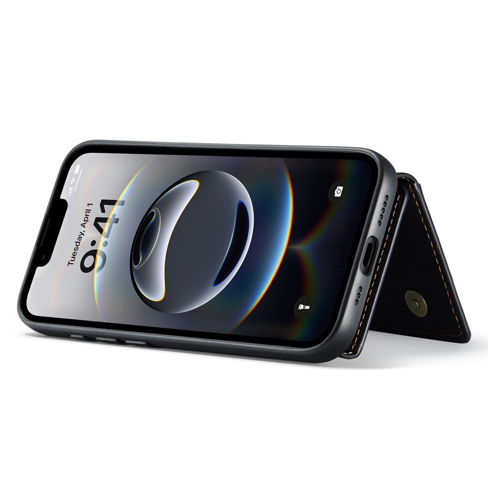 DG.MING M2 Series for iPhone 17e / 16e Case PU + PC + TPU Phone Cover Detachable Wallet