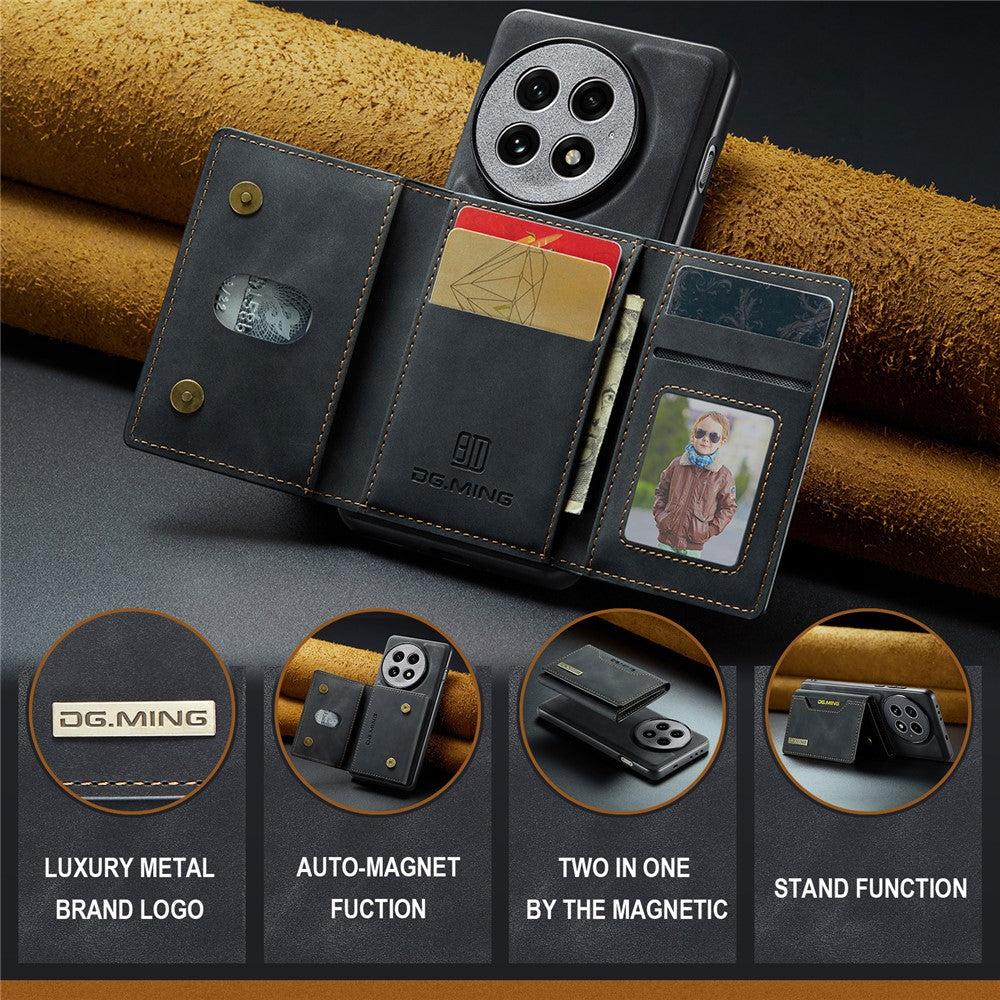 DG.MING M2 Series for OnePlus 13 Case PU + PC + TPU Phone Cover Detachable Wallet