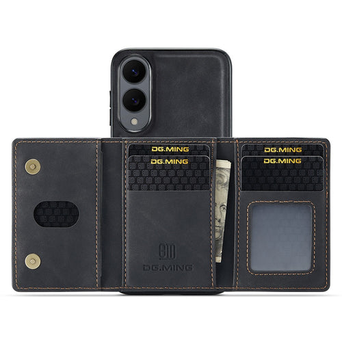 DG.MING M2 Series for Samsung Galaxy S25 Edge Case PU + PC + TPU Phone Cover Detachable Wallet