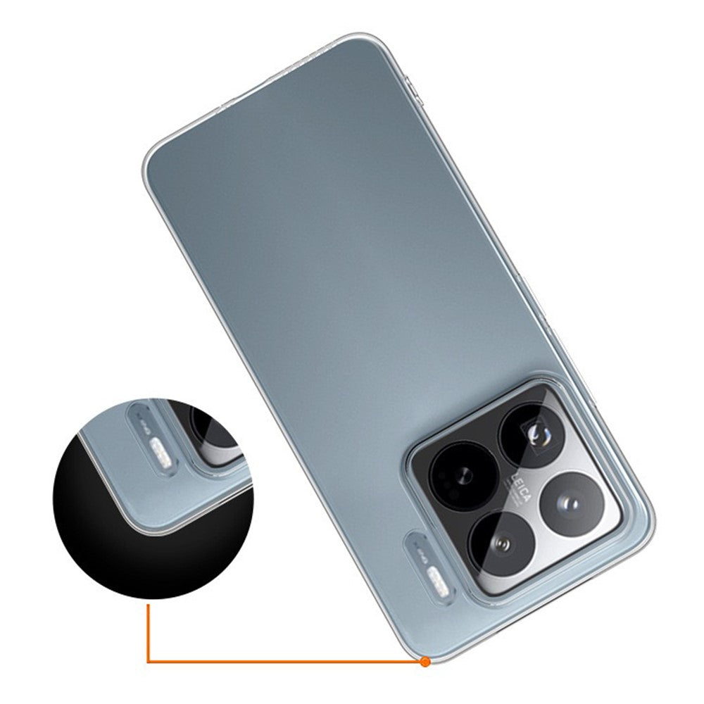 For Xiaomi 15S Pro Back Cover Ultra Thin Flexible TPU Clear Phone Case