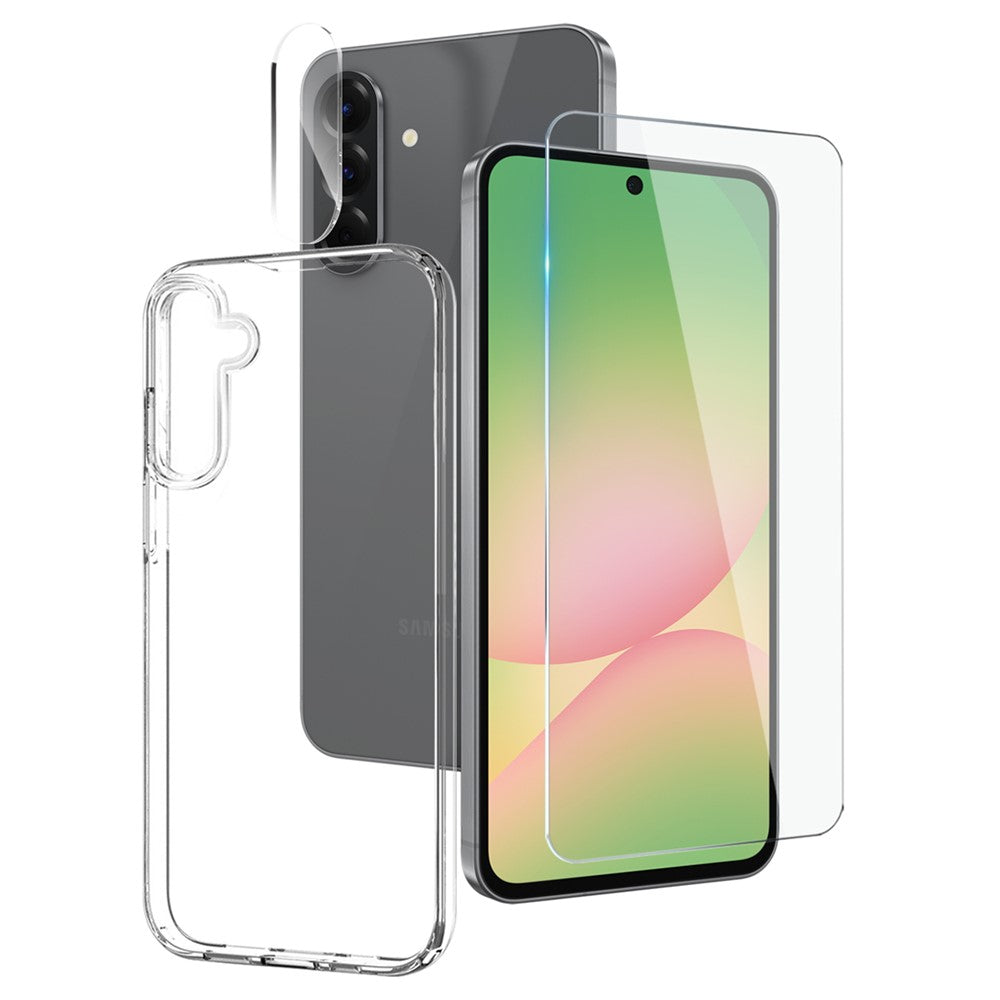 NORTHJO For Samsung Galaxy A56 5G TPU Phone Case Set with Front Screen Protector + Lens Film