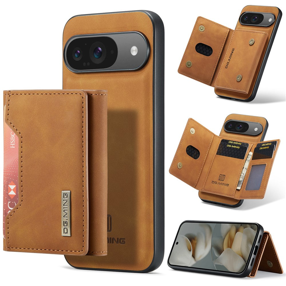 DG.MING M2 Series for Google Pixel 10 Pro  /  Pixel 10 Case PU + PC + TPU Phone Cover Detachable Wallet