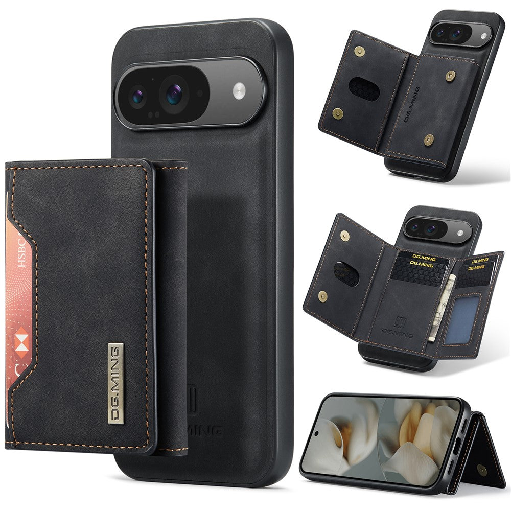 DG.MING M2 Series for Google Pixel 10 Pro  /  Pixel 10 Case PU + PC + TPU Phone Cover Detachable Wallet