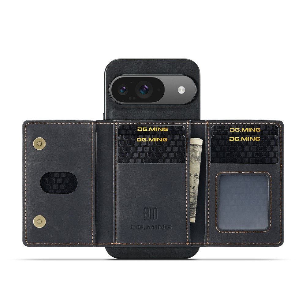 DG.MING M2 Series for Google Pixel 10 Pro  /  Pixel 10 Case PU + PC + TPU Phone Cover Detachable Wallet