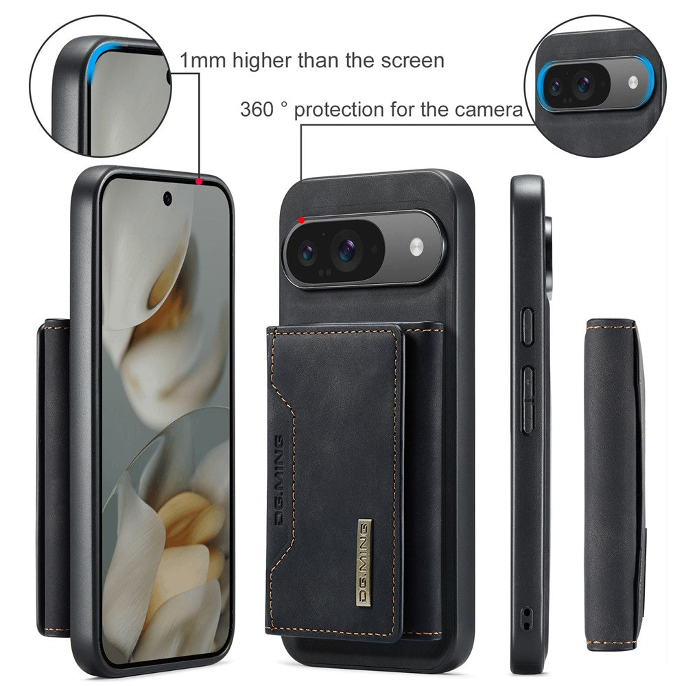 DG.MING M2 Series for Google Pixel 10 Pro  /  Pixel 10 Case PU + PC + TPU Phone Cover Detachable Wallet