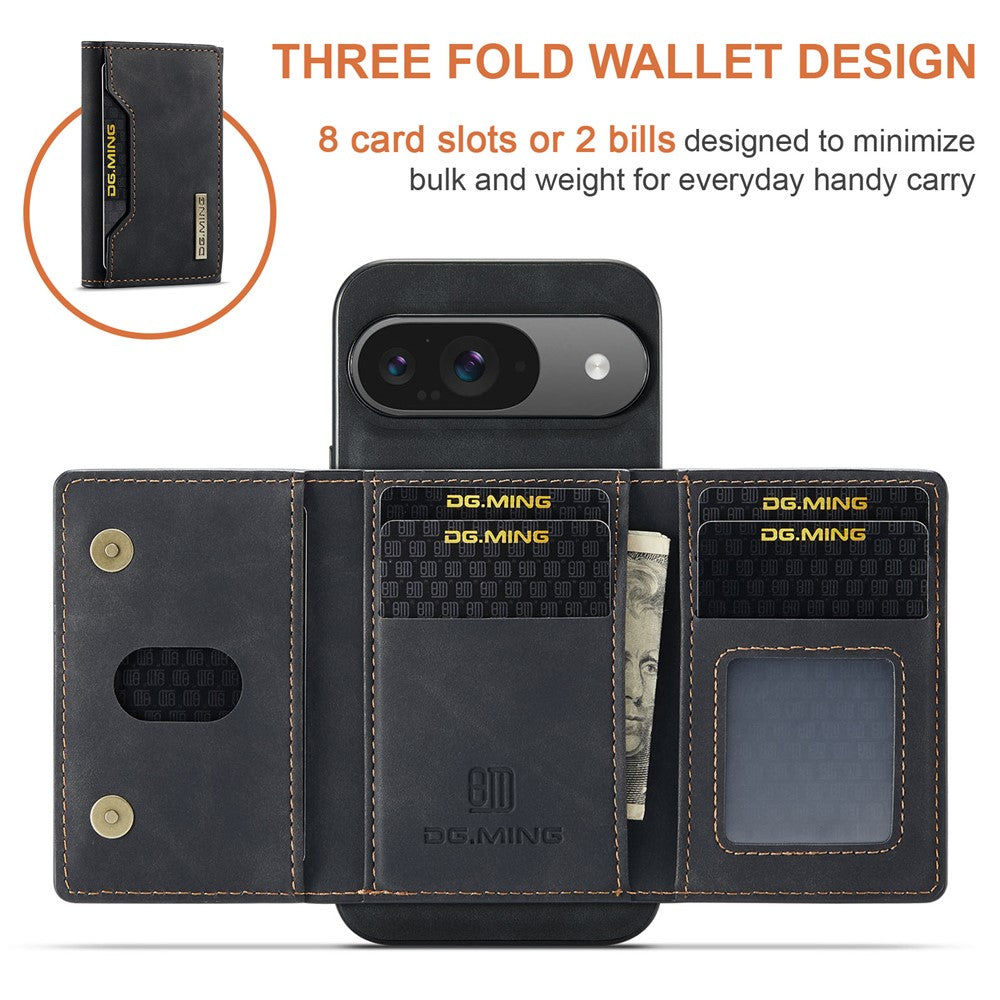 DG.MING M2 Series for Google Pixel 10 Pro  /  Pixel 10 Case PU + PC + TPU Phone Cover Detachable Wallet