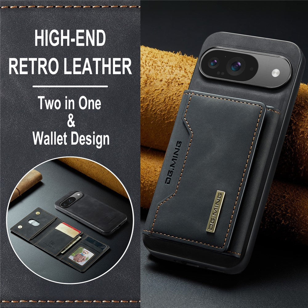 DG.MING M2 Series for Google Pixel 10 Pro  /  Pixel 10 Case PU + PC + TPU Phone Cover Detachable Wallet
